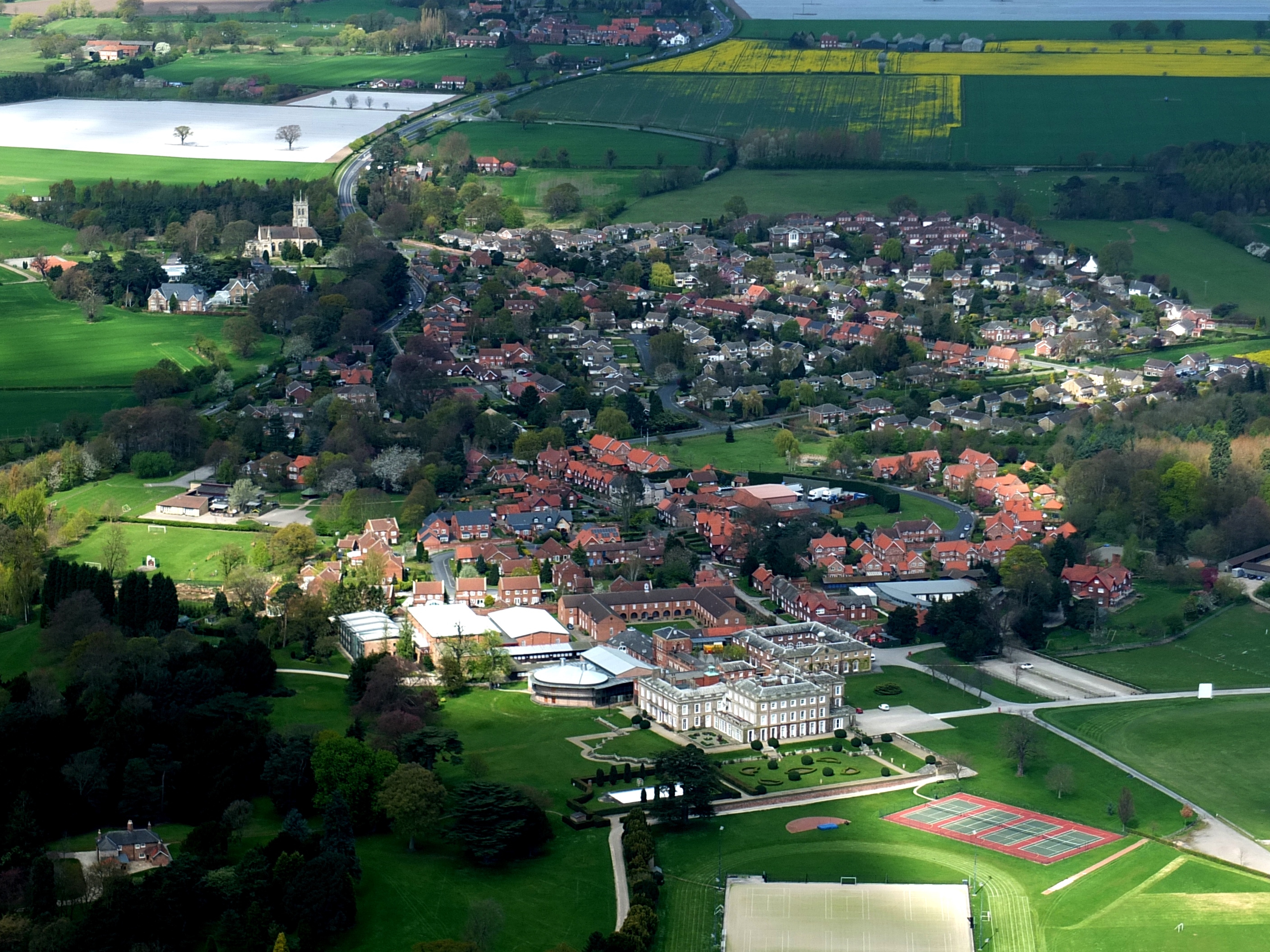 Aerial photograph of Escrick