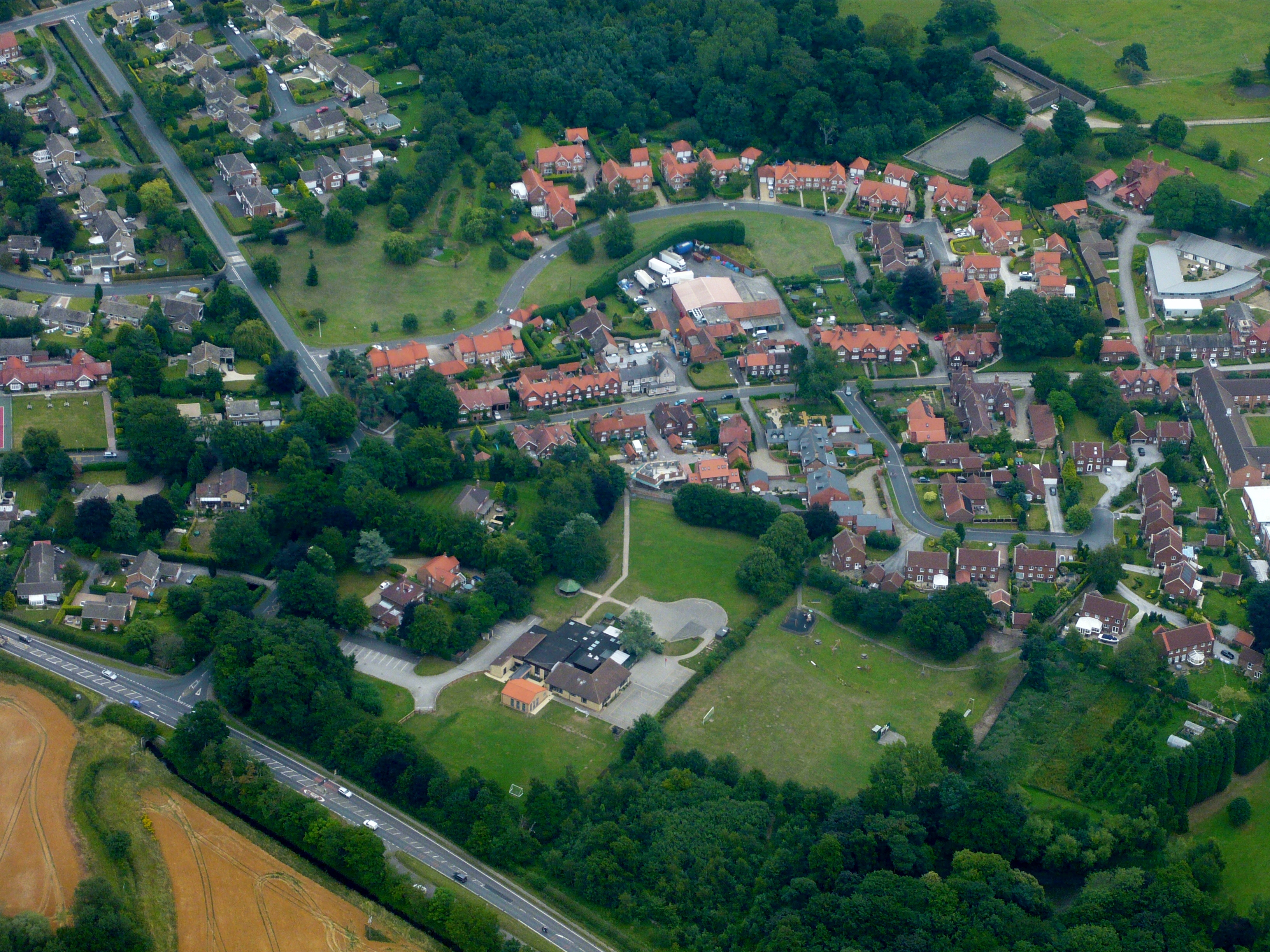 Aerial photograph of Escrick