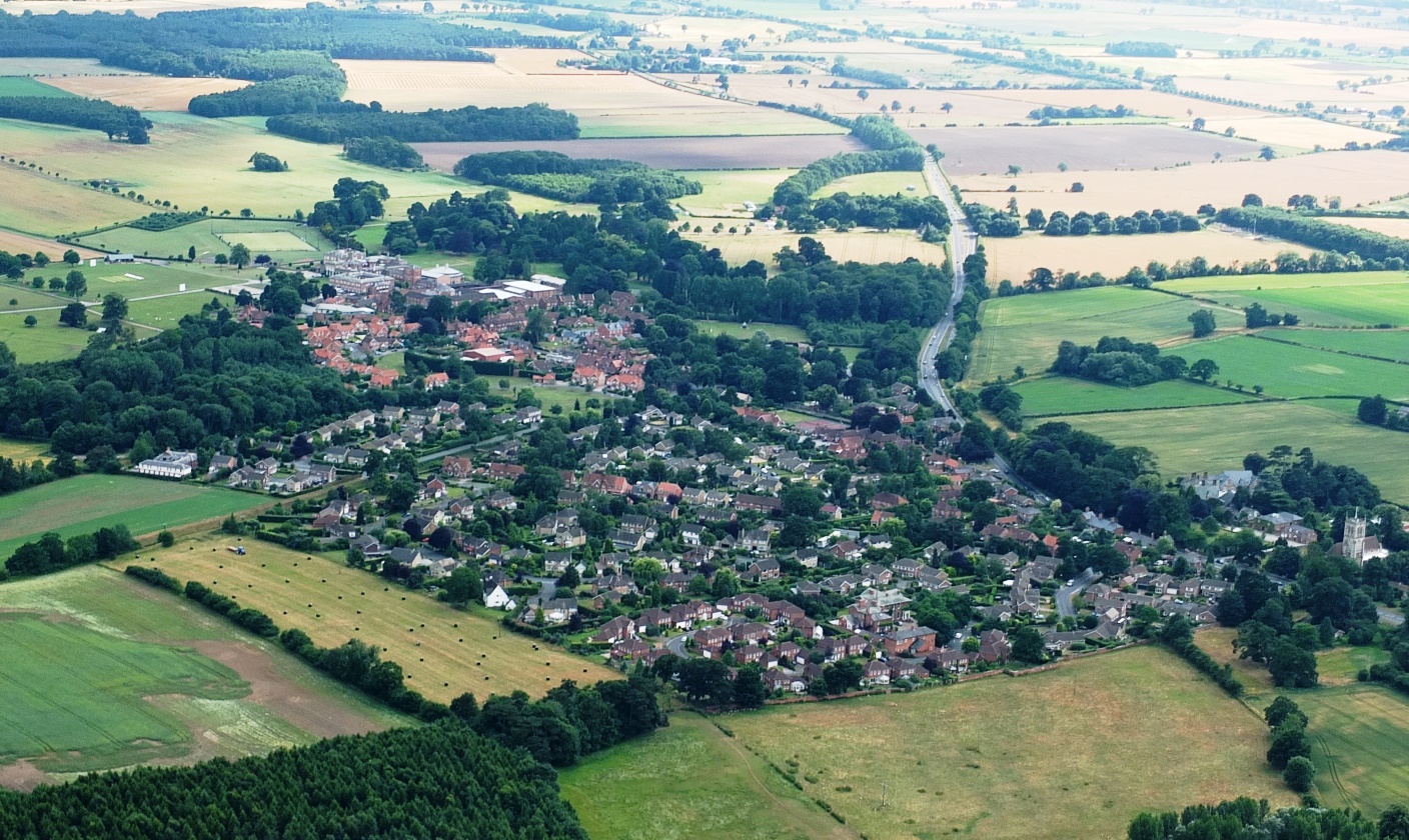 Aerial photograph of Escrick