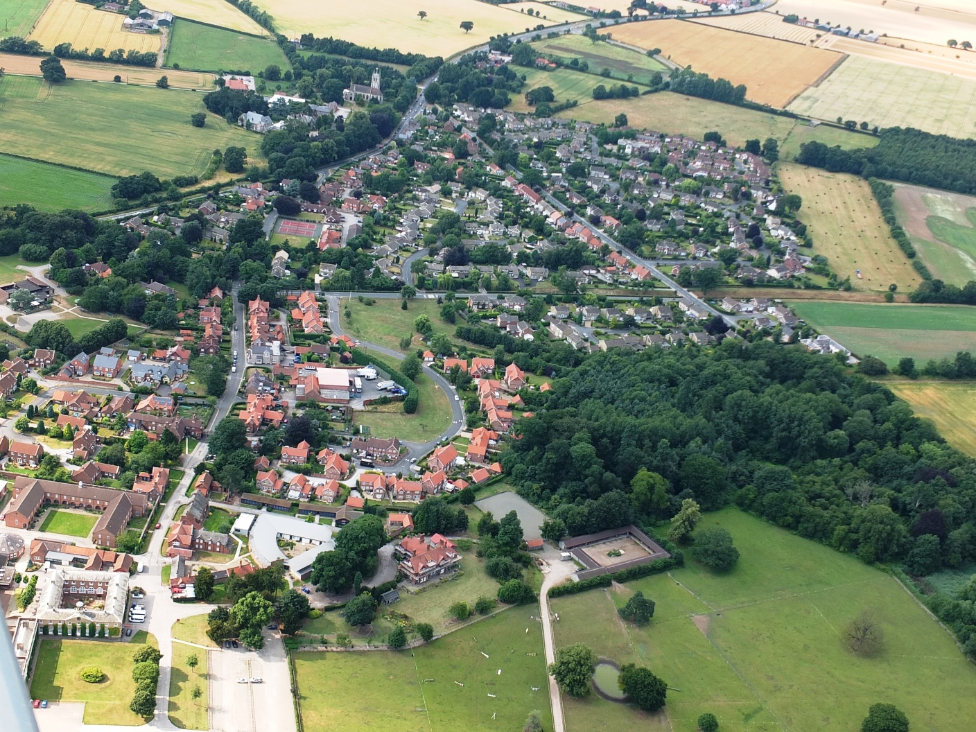 Aerial photograph of Escrick