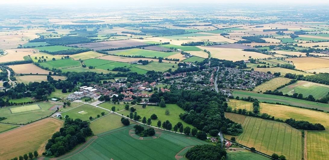 Aerial photo of Escrick