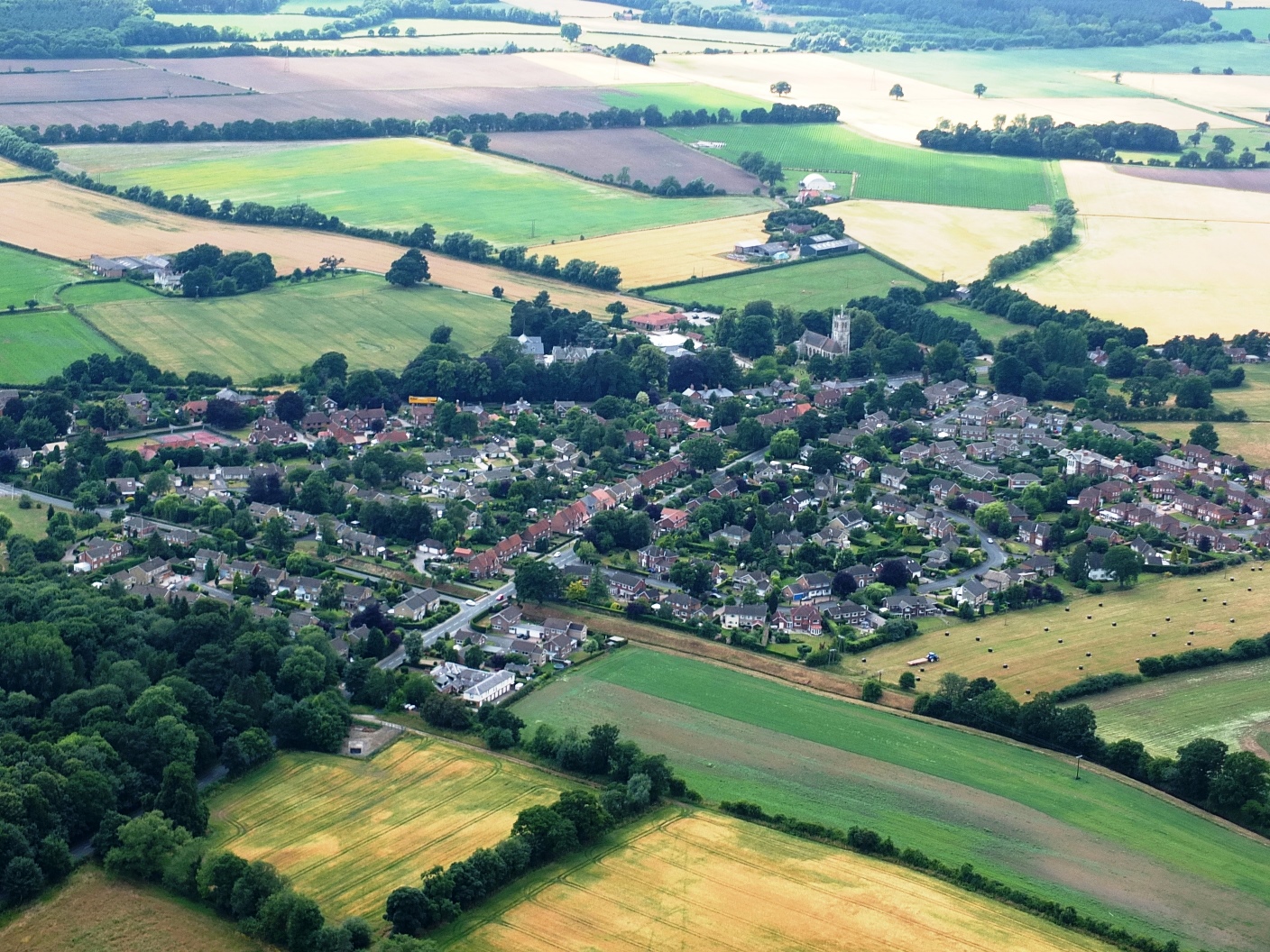 Aerial photograph of Escrick